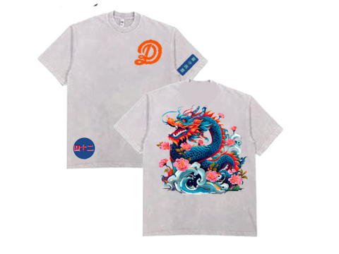 Year Of The Dragon Tee Ice Grey