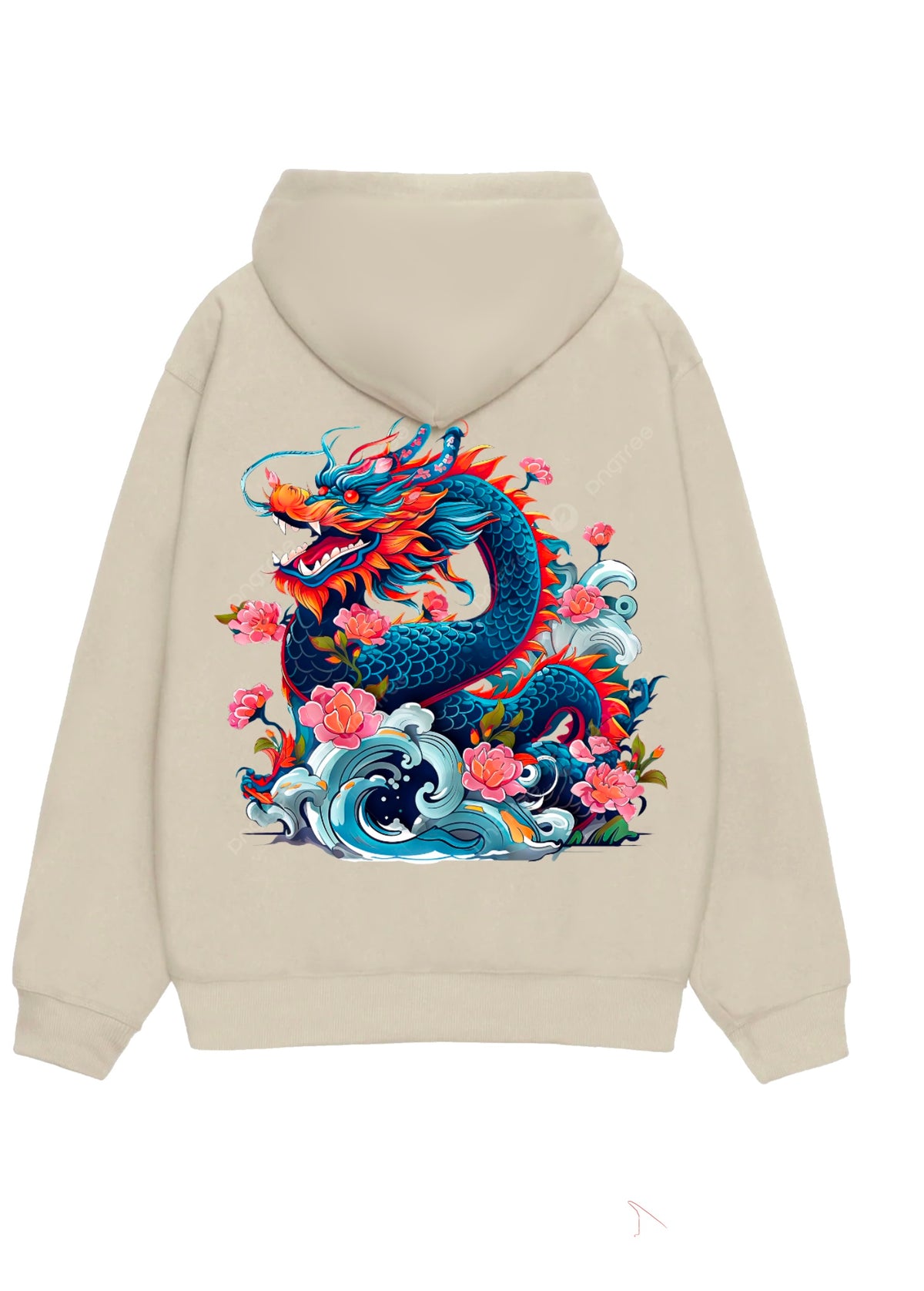 Year Of The Dragon Hoodie Cream